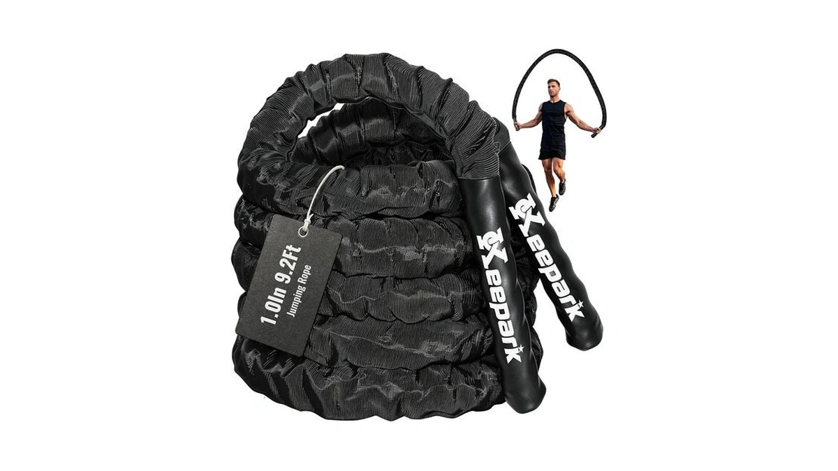 Weighted Jump Rope For Men Women - 2.5lb Heavy Skipping