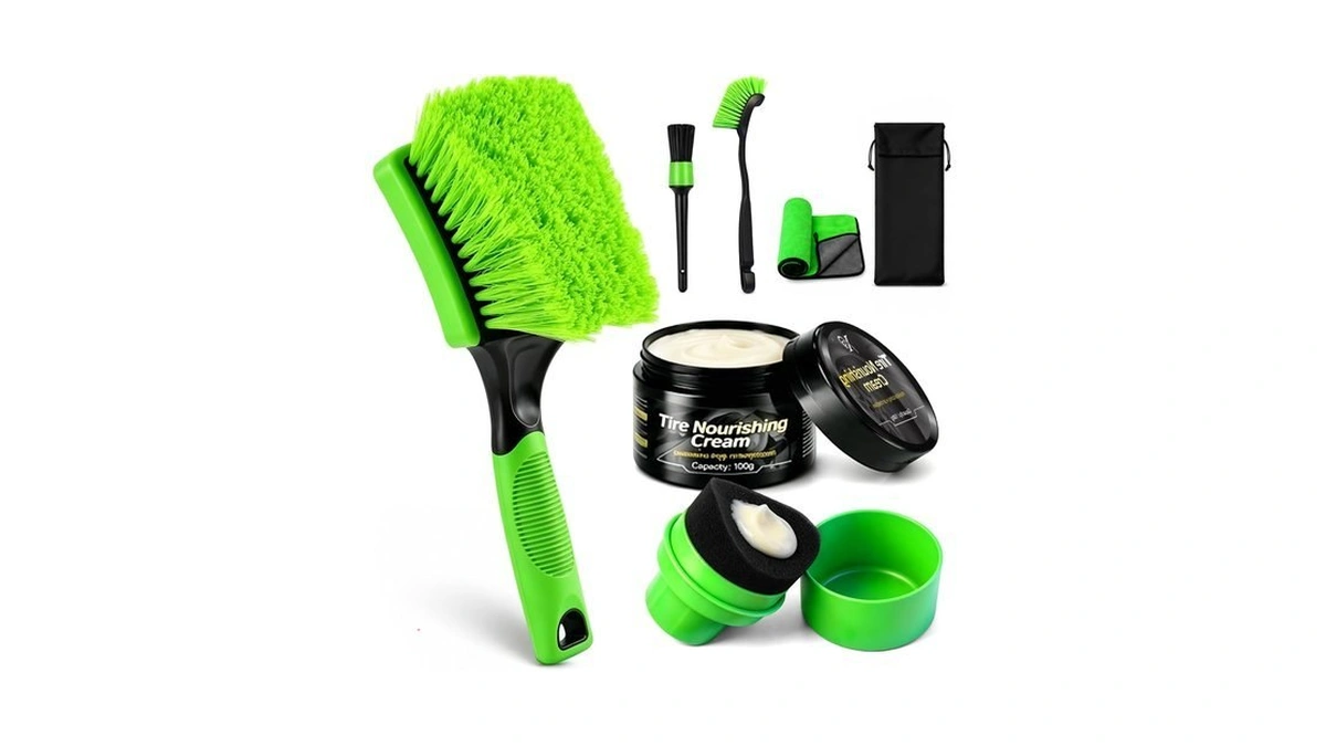 Xindell Wheel & Tire Cleaning Kit, Deep-reach Wheel Brush Set