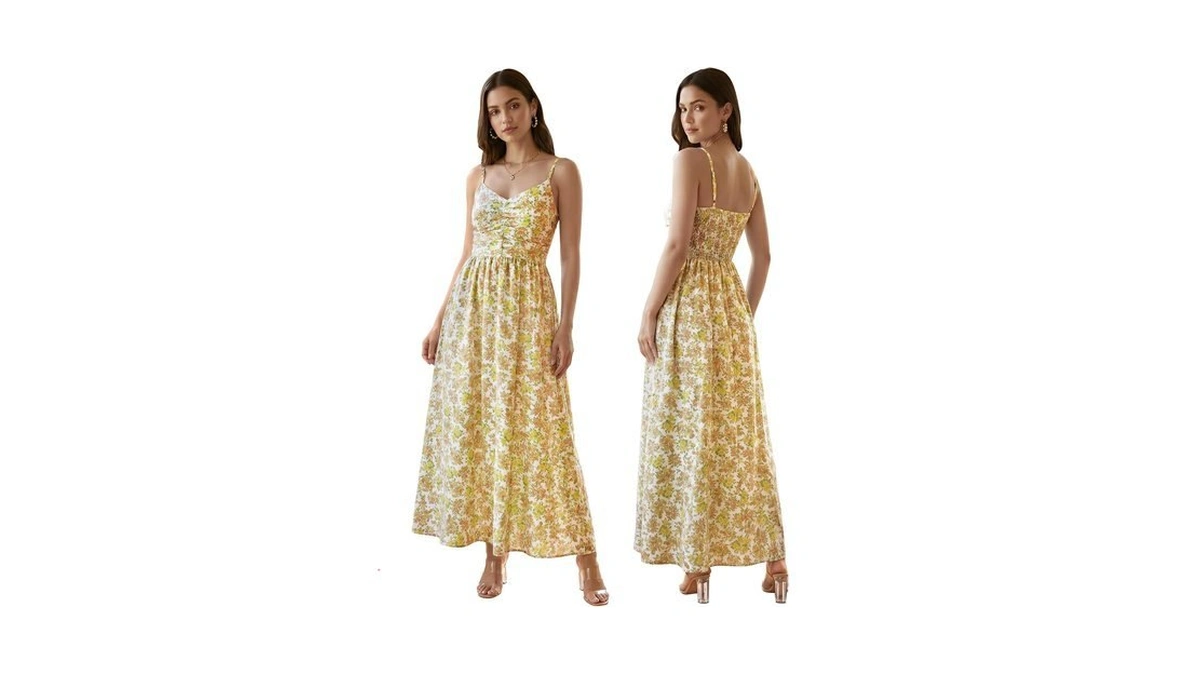 Women's Summer Spaghetti Strap Floral Maxi Dress