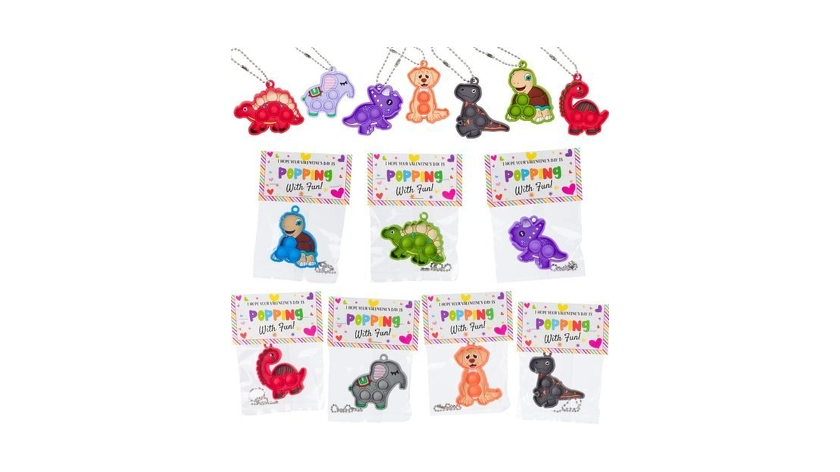 Funeta Valentine's Day Gifts For Kids - 30 Pack Animal