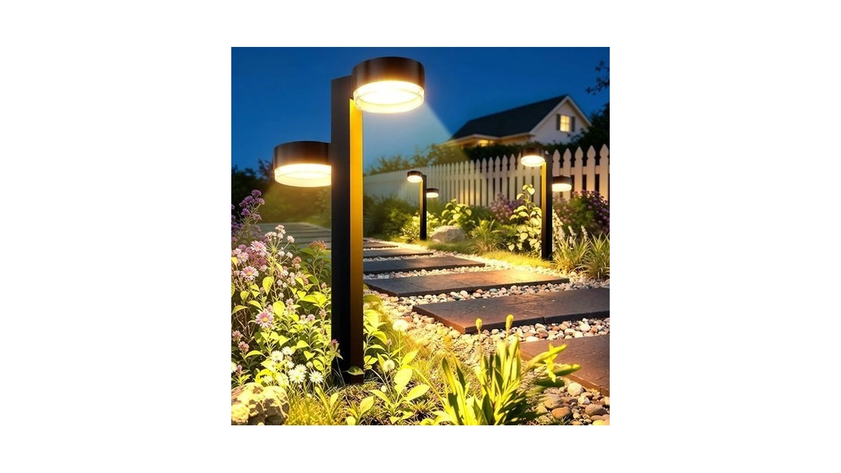 Tuyluxe Bright Solar Pathway Lights Outdoor, 6 Pack With 144