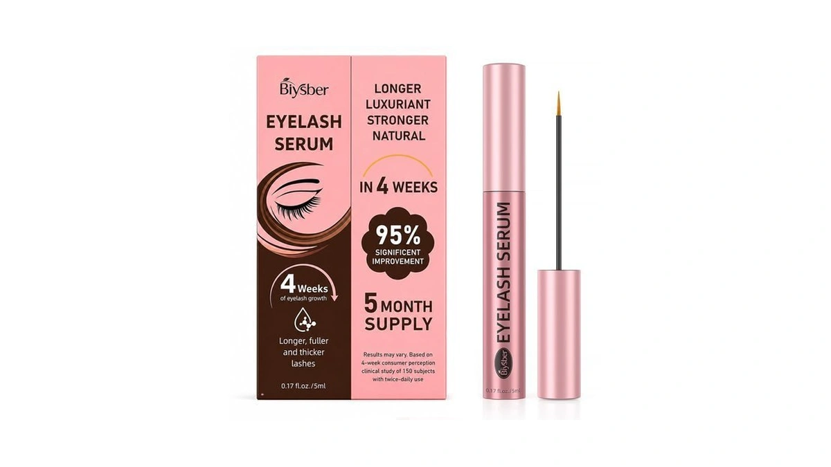 Eyelash Growth Serum With Multi-peptide Complex, Vegan Lash Enhancer For