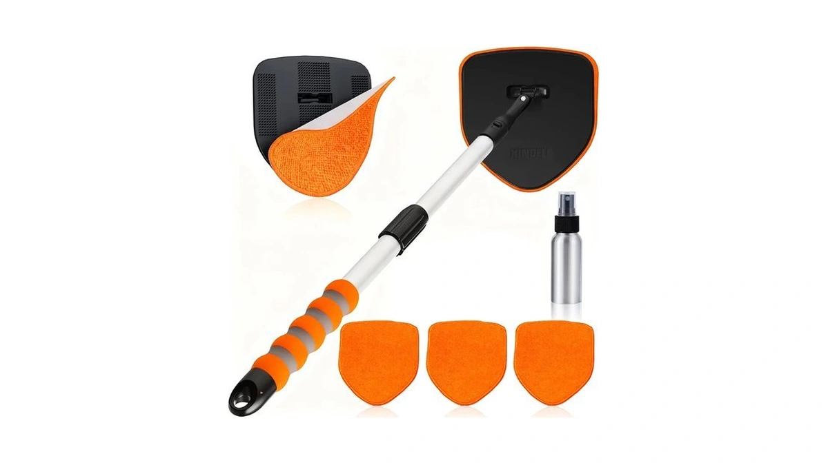 Xindell Interior Windshield Cleaner Tool, Car Window Cleaning Kit With