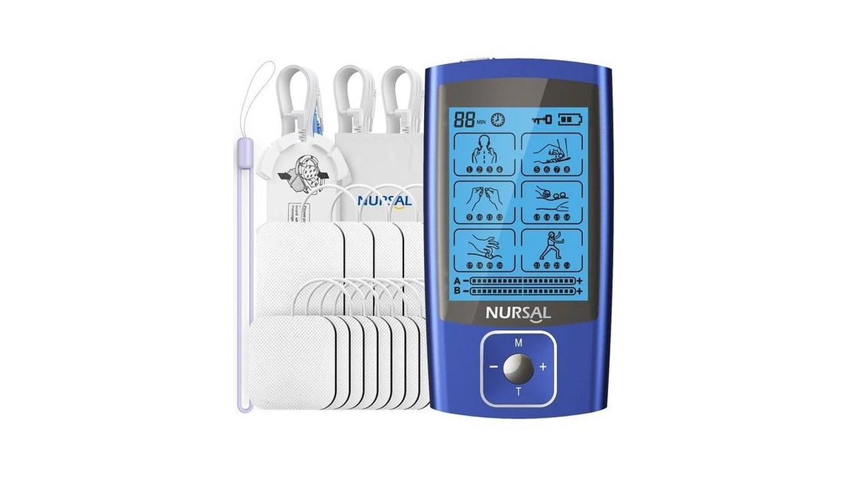 Nursal Tens Ems Unit Muscle Stimulator For Pain Relief Therapy,