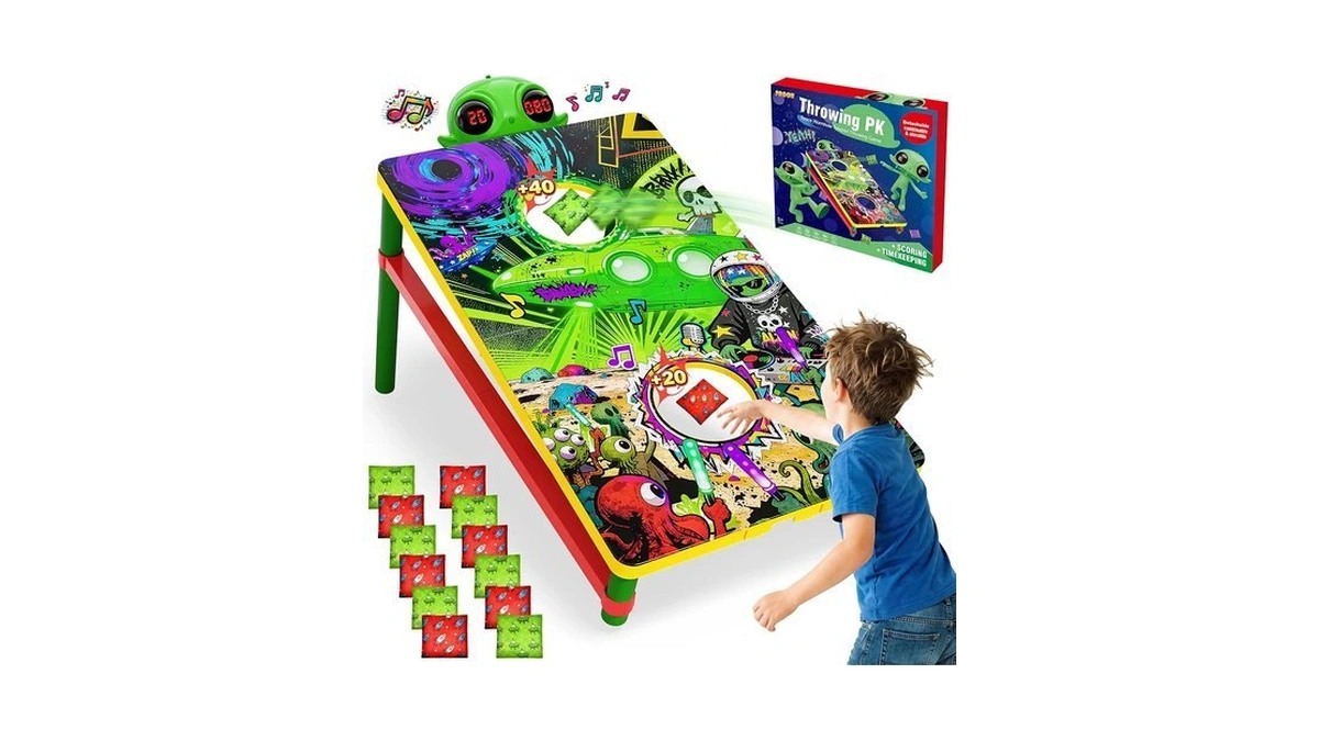 Bean Bag Toss Game Cornhole Board, Auto Scoring, Outside Toys