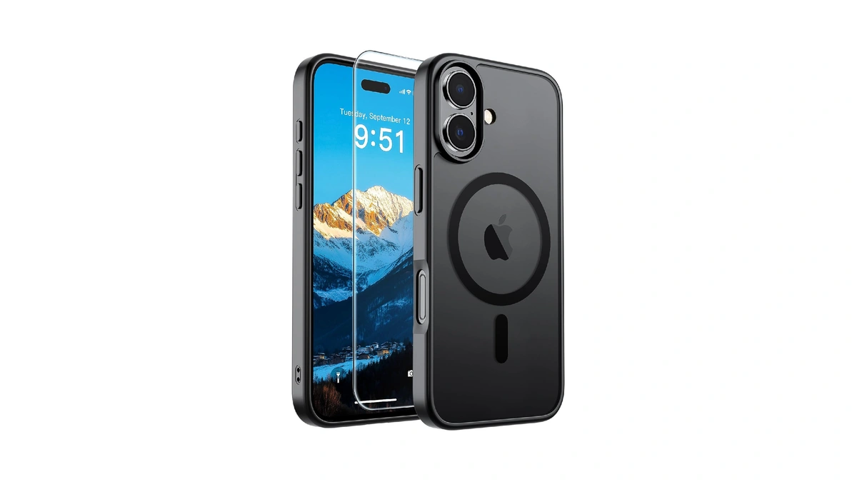 Supfine Magnetic For Iphone 17 Case Black With Screen Protector