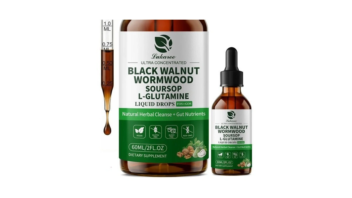Lukaree 2 Pack Wormwood Black Walnut Drops- Gut Support With