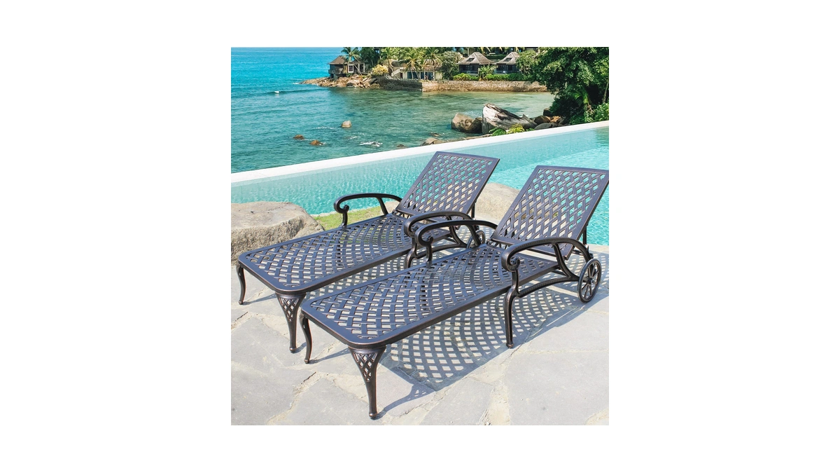 Homefun Chaise Lounge Chair Outdoor