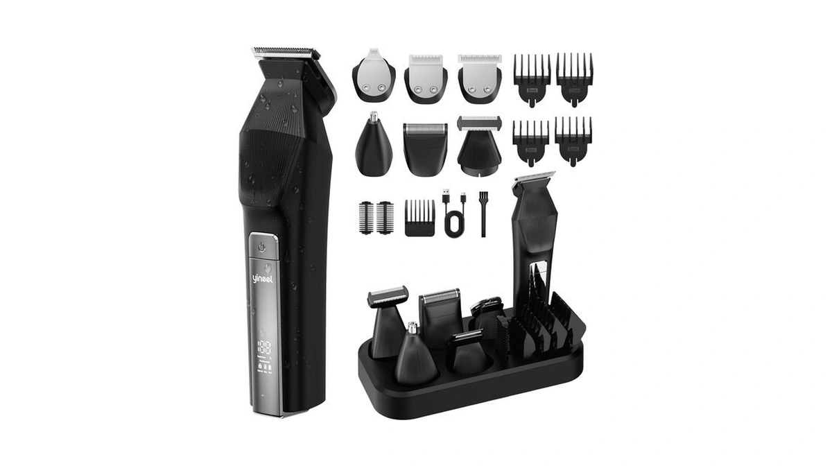 Yineel Hc600 Beard Trimmer For Men, All-in-one Cordless Grooming Kit,