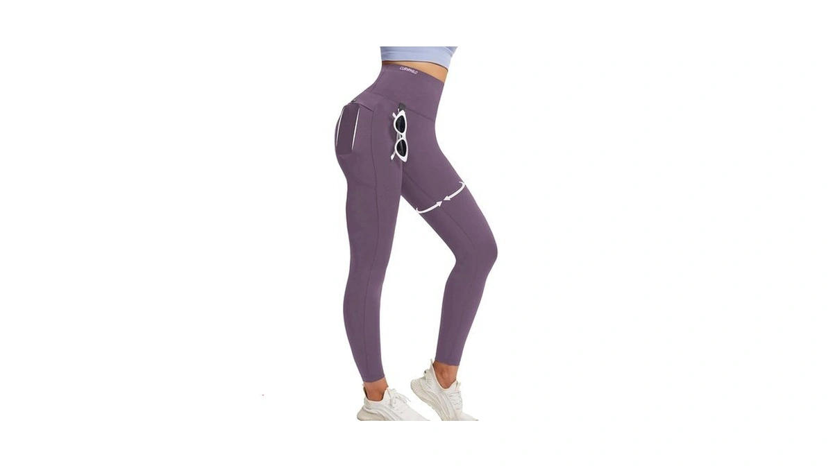 Curvphilo High Waist Leggings For Women With Pockets, Butt Lifting,