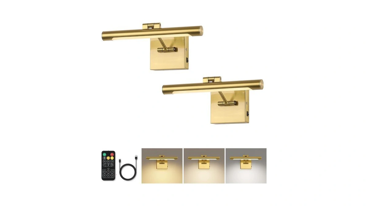 Joosenhouse Battery Operated Picture Light Set Of 2, 12.6 Inch