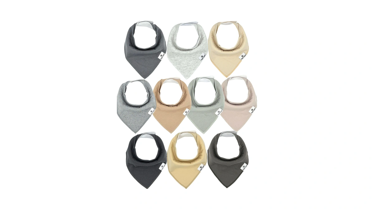 Diaper Squad 10-pack Organic Cotton Baby Bibs For Baby Boy,