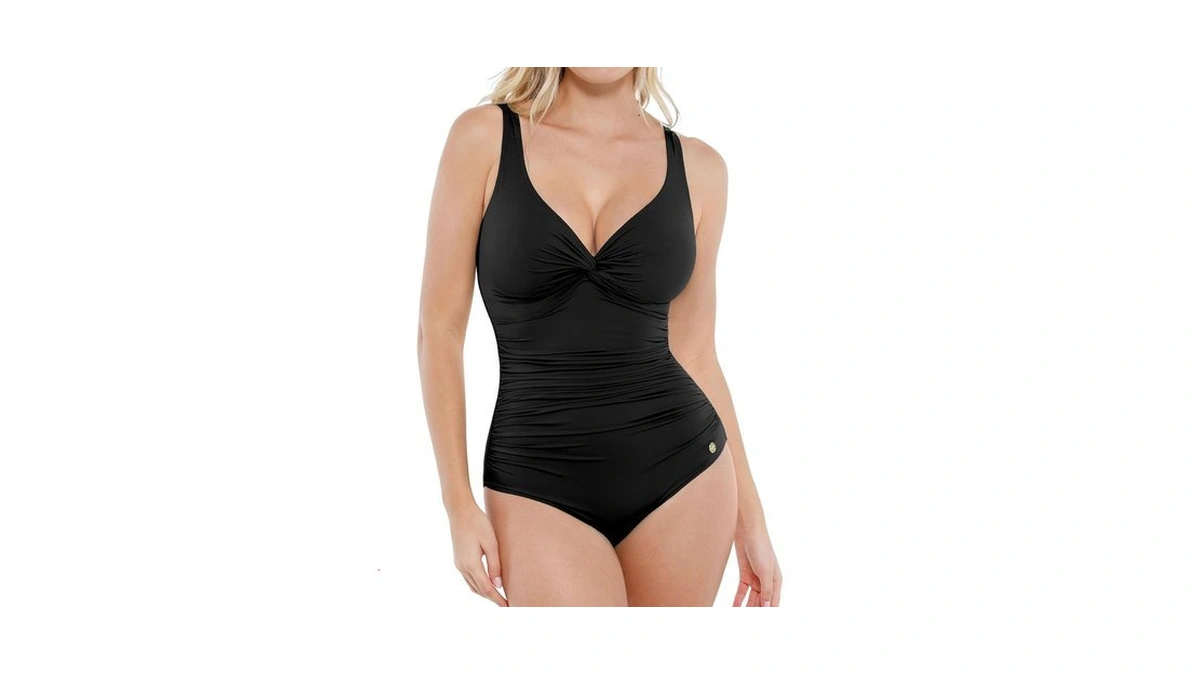 Popilush Shapewear Swimsuit For Women Tummy Control Ruched Bathing Suit