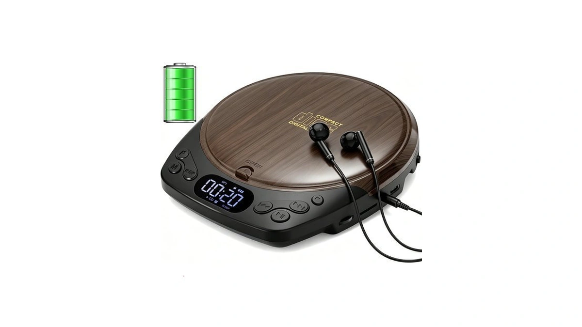 Gracioso Rechargeable Portable Cd Player With Headphones For Car &