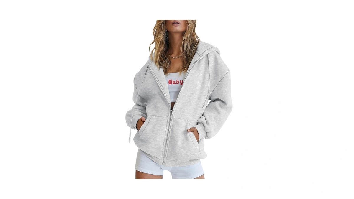Efan Women Zip Up Hoodies Oversized Sweatshirt Jacket 2026 Cute
