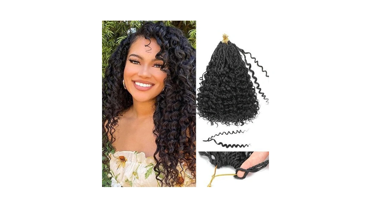 Pre Looped Gogo Curl Crochet Hair 12inch 9packs Pure Protein
