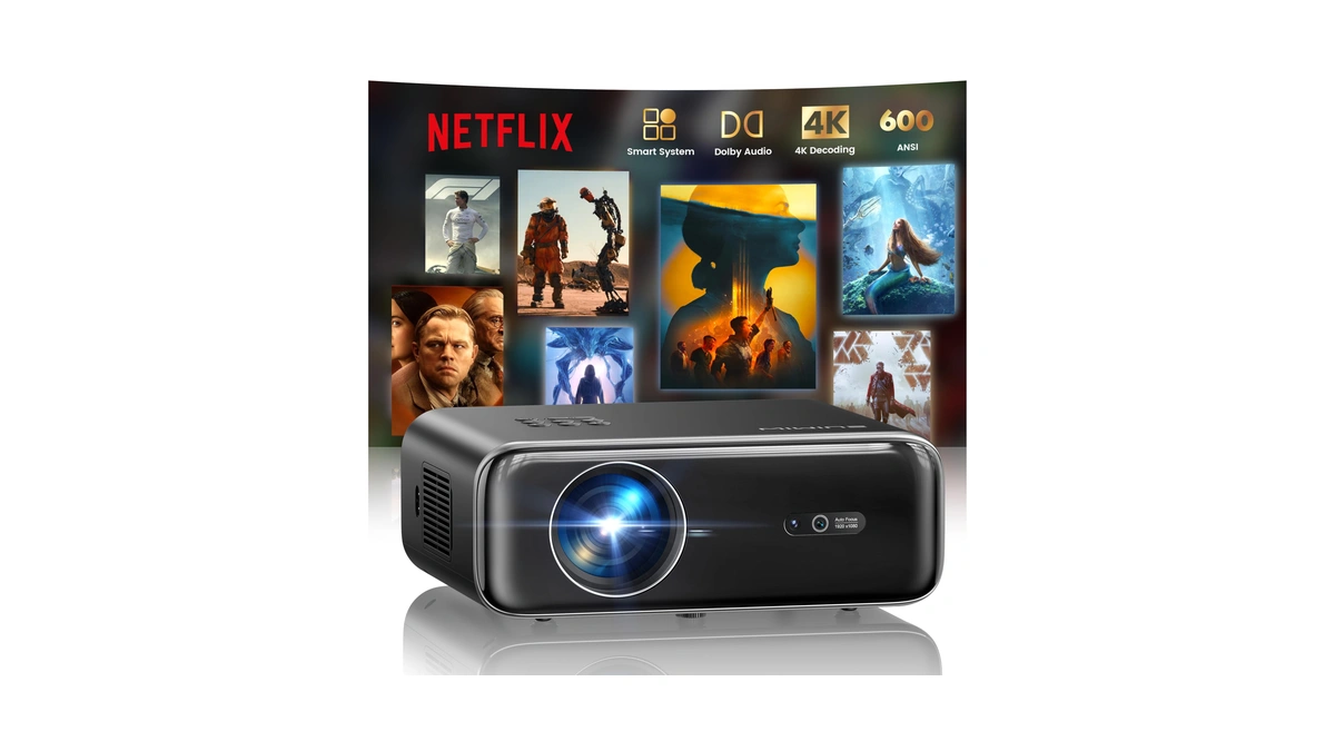[built-in Apps/4k Support] Smart Outdoor Projector With Wifi And Bluetooth,