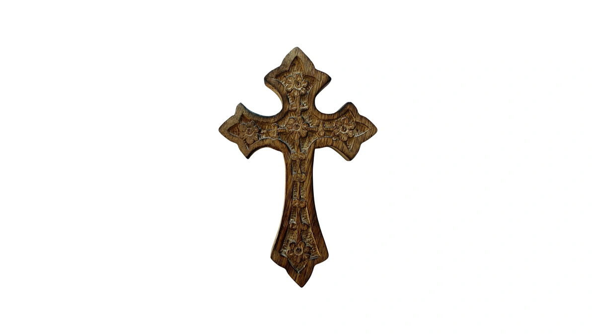 Iconsgr Handmade Wooden Holy Orthodox Religious Wood Carved Wall Cross