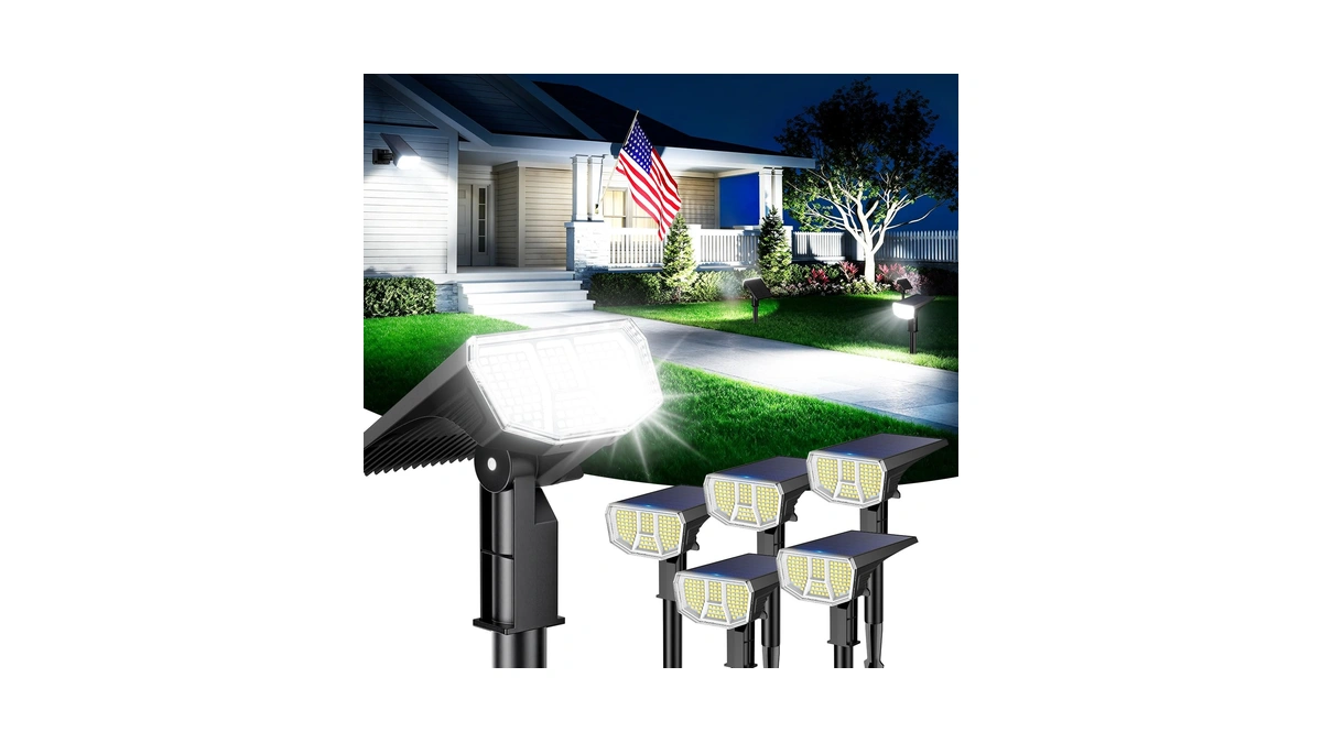 Amazon : Letmy 6 Pack Solar Spot Lights Outdoor,