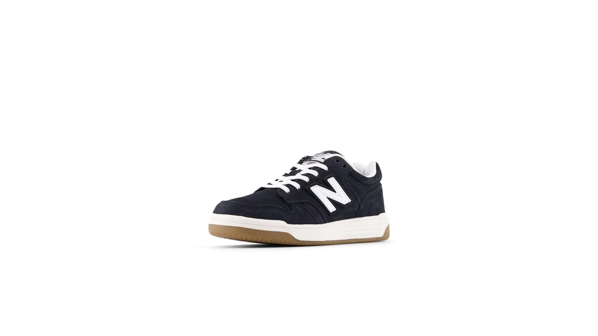 New Balance Kid's 480 V1 Lace-up Sneaker, White/black, 6 M