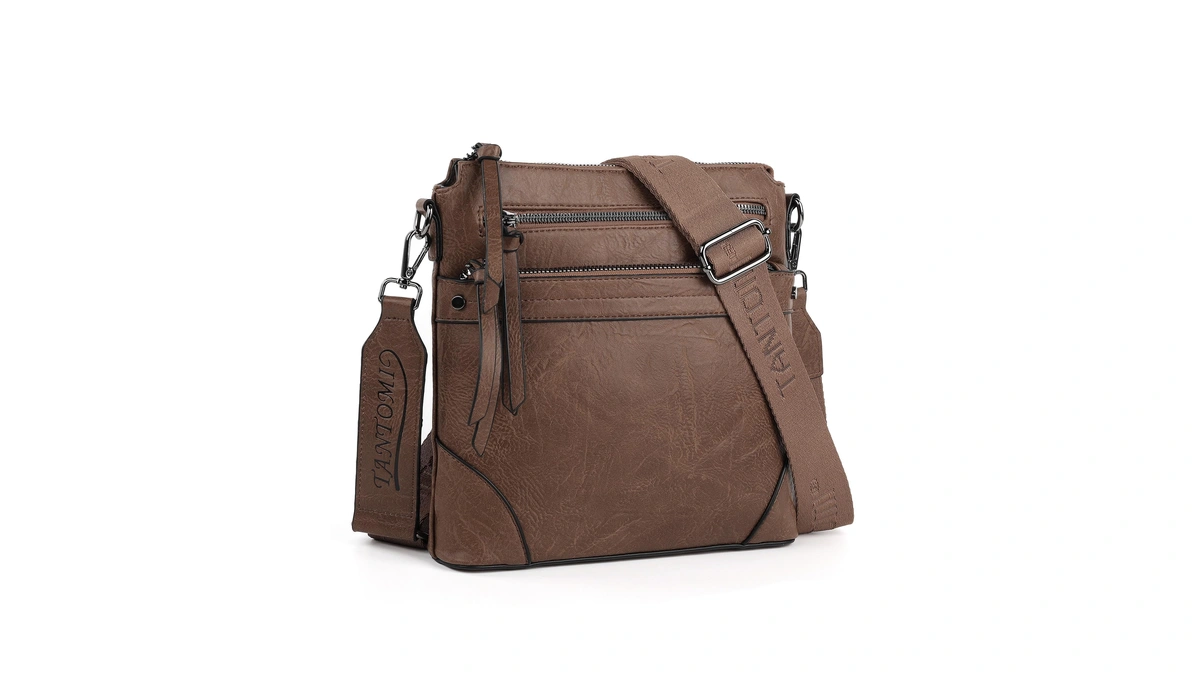 Tantomi Crossbody Purses For Women, Multi Pocket Crossbody Bag, Vegan