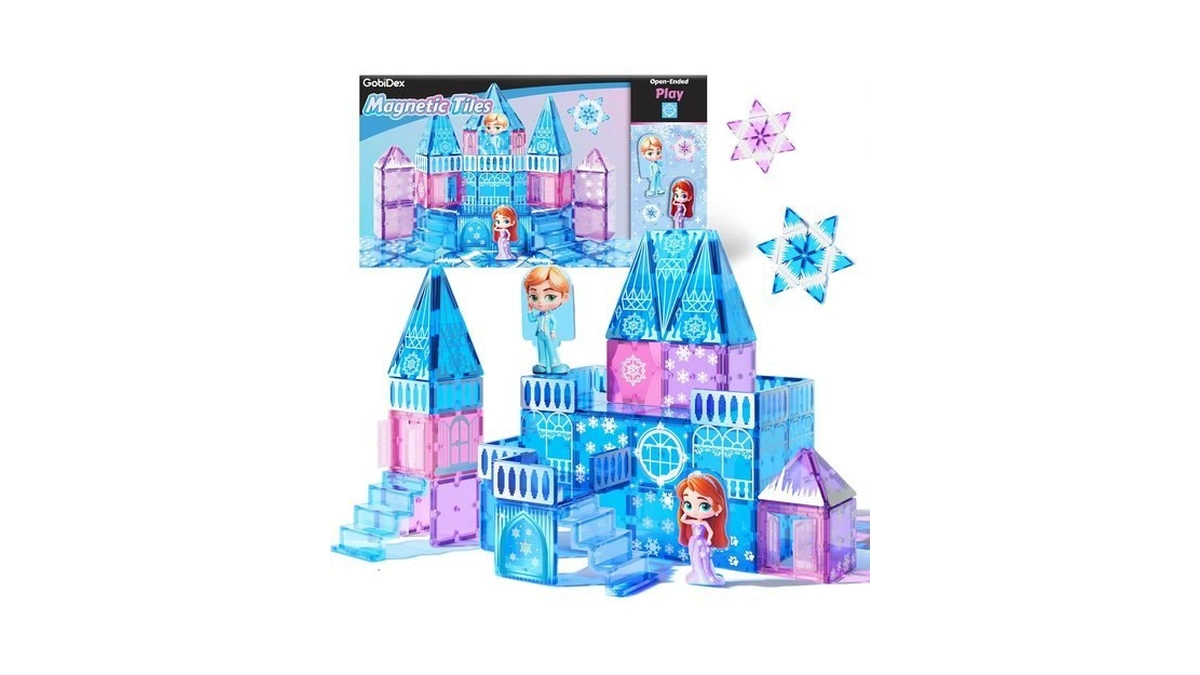 Gobidex Magnetic Building Blocks Princess Castle With 2 Dolls &