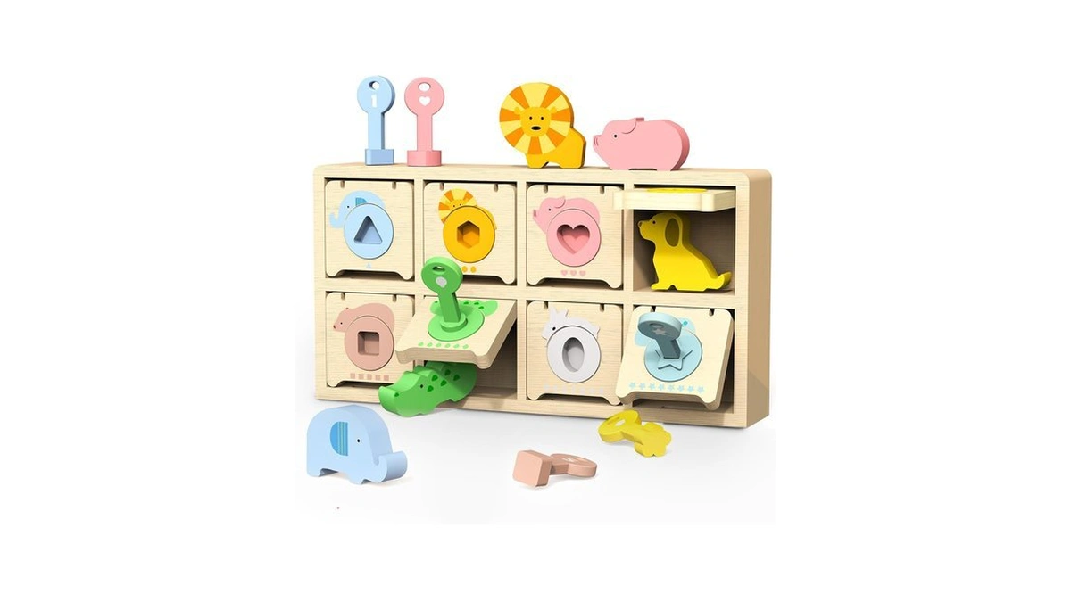 Montessori Toys For 2 Year Old|wood Lock And Key Toddler