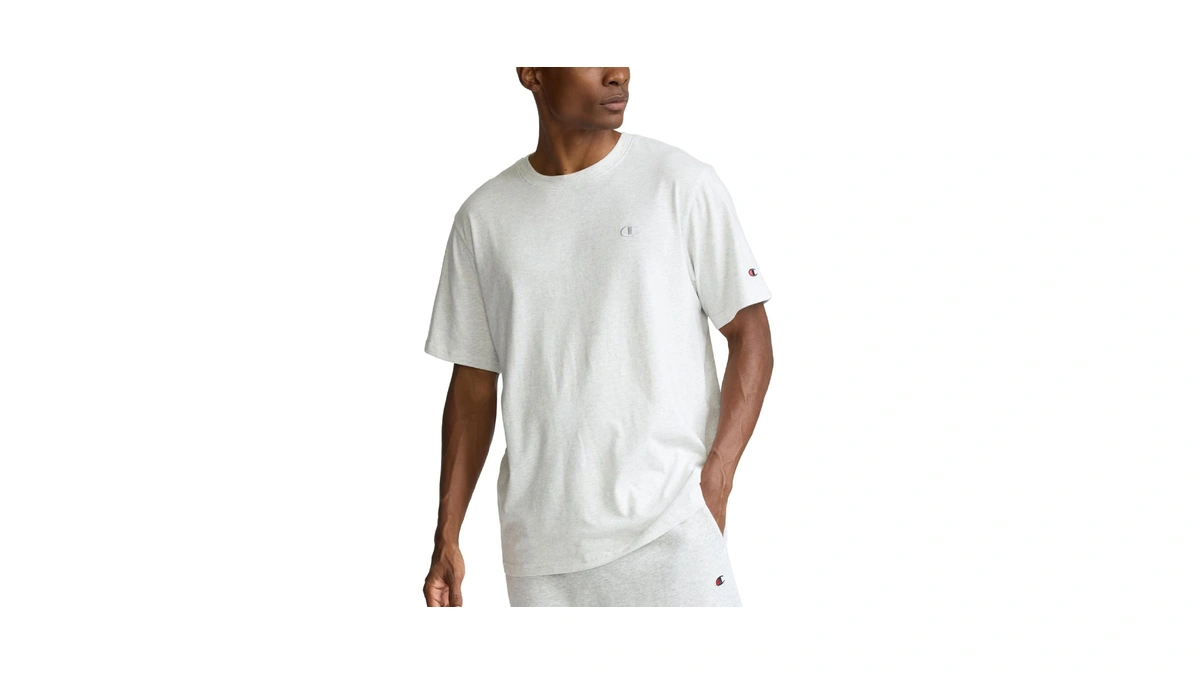 Champion Mens Classic Jersey Tee Shirt, Oxford Gray, X-large Us