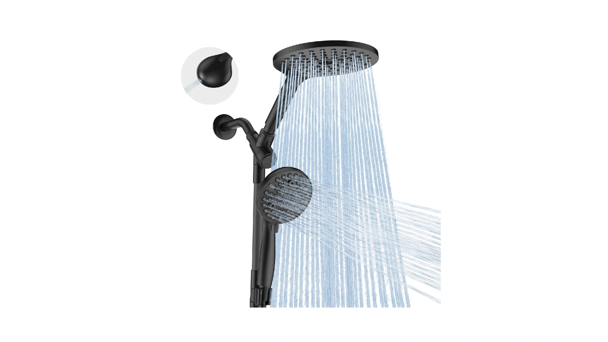 Makefit Dual Handheld Shower Head Combo, 2-in-1 Rain Shower Heads