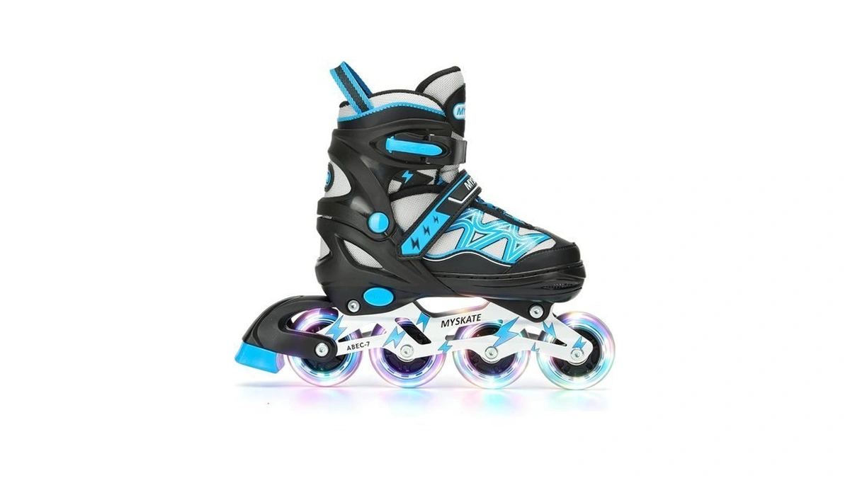 Lightning Adjustable 4 Sizes Inline Skates With Full Light Up