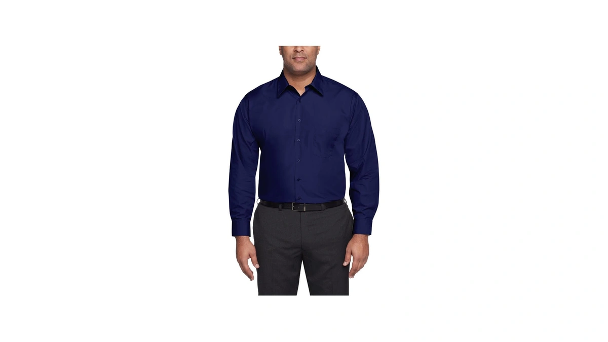 Van Heusen Men's Big Fit Dress Shirt Poplin Solid (big