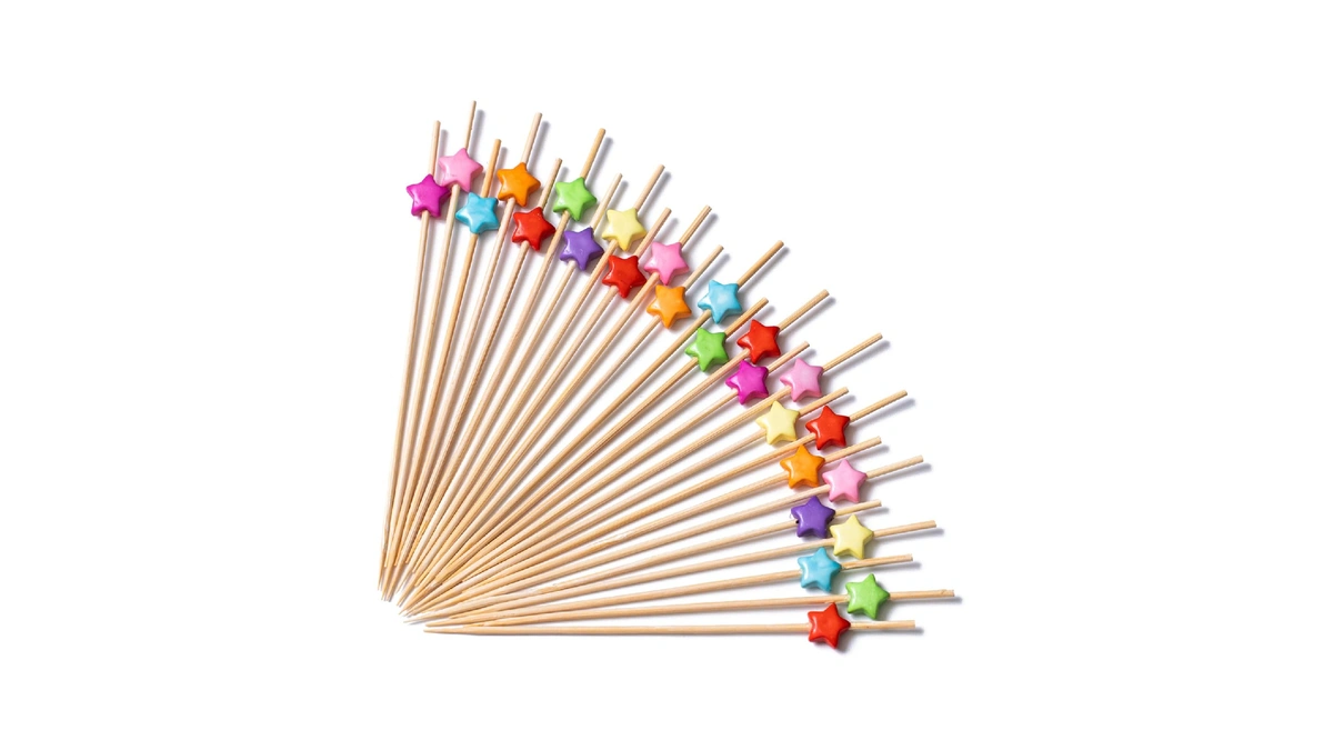 Putwo Picks For Cocktail Appetizers Fruits Dessert,4.7" In 100 Counts,colors