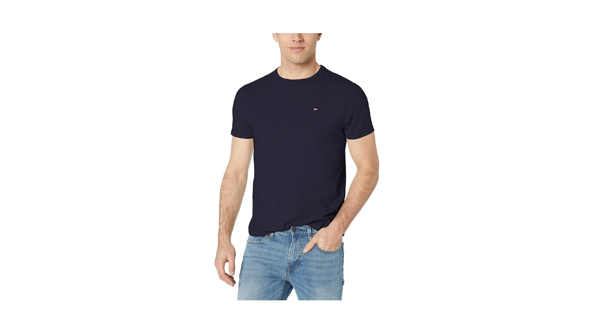Tommy Hilfiger Mens Short Sleeve Crewneck With Pocket T Shirt,