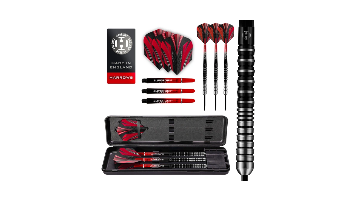 Harrows Predator 90% Tungsten Steel Tip Darts Set 21g, 22g,