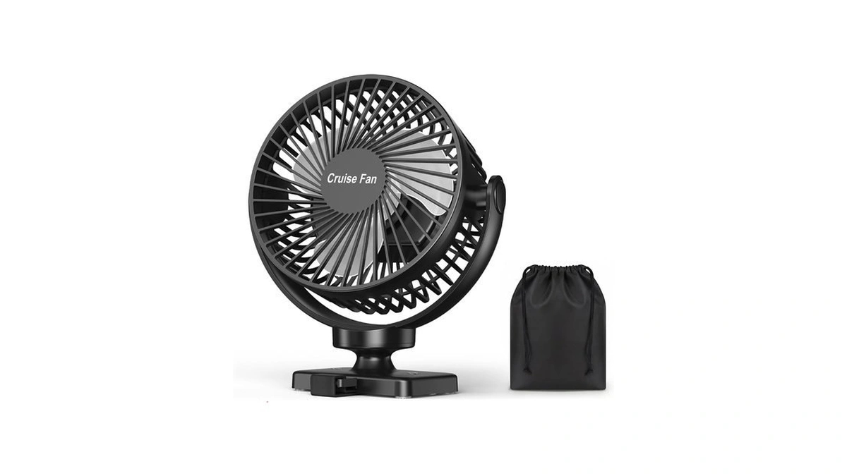 Torqelin Magnetic Golf Cart Fan Rechargeable, 12000mah Battery Operated Portable