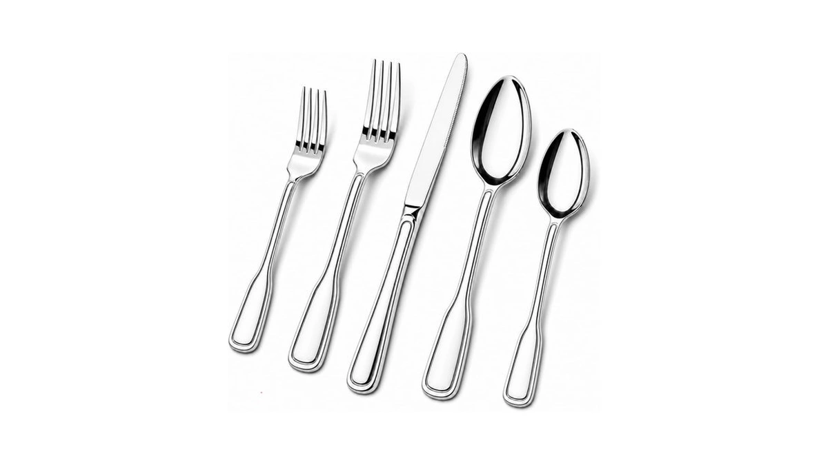 Silverware Set For 8, 40 Piece Utensils Stainless Steel Flatware