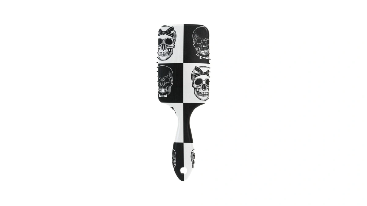 Dead Skulls Hair Brush-paddle Brush, Detangling And Adding Shine For