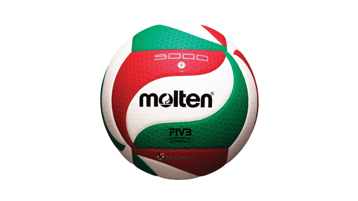 Molten V5m5000 Men's Ncaa Flistatech Volleyball, Red/green/white, 1