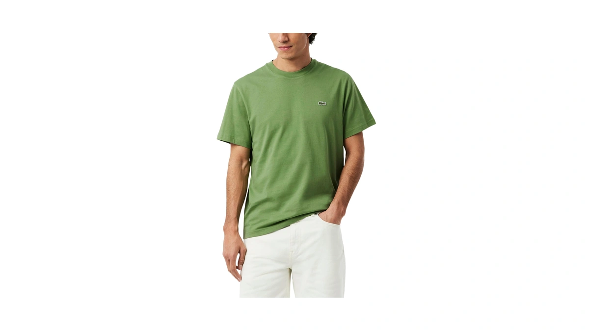 Lacoste Men's Cotton T-shirt, Lamb's Lettuce, Small