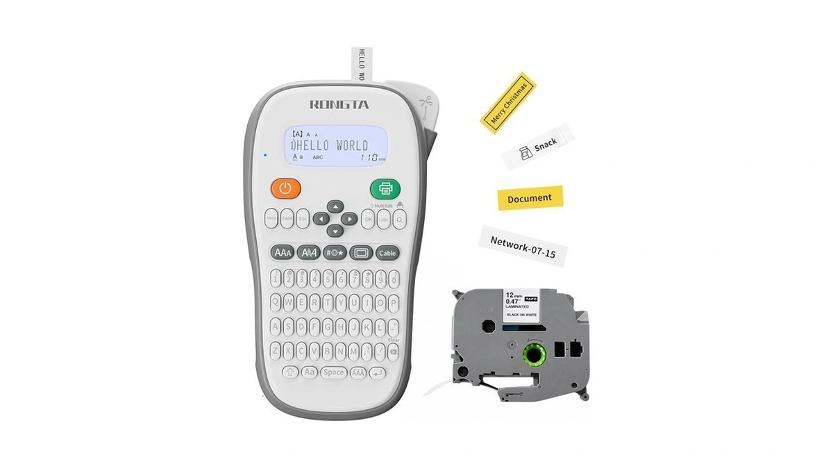 Rongta Th110 Bluetooth Handheld Label Maker Machine With 1 Tape,