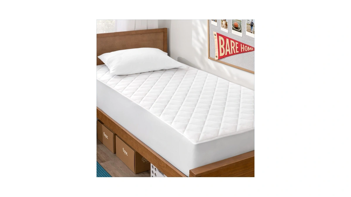 Bare Home Quilted Fitted Mattress Pad (twin Xl, White)