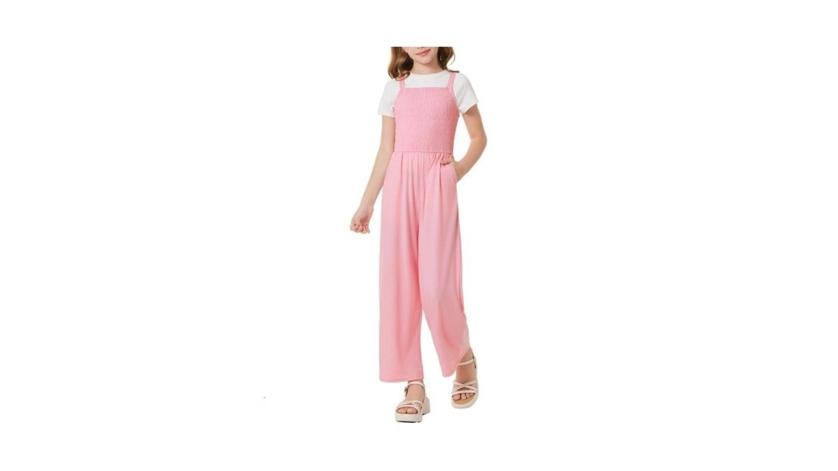 Grace Karin Girls Pink Jumpsuit Size 12 Girl Summer Romper