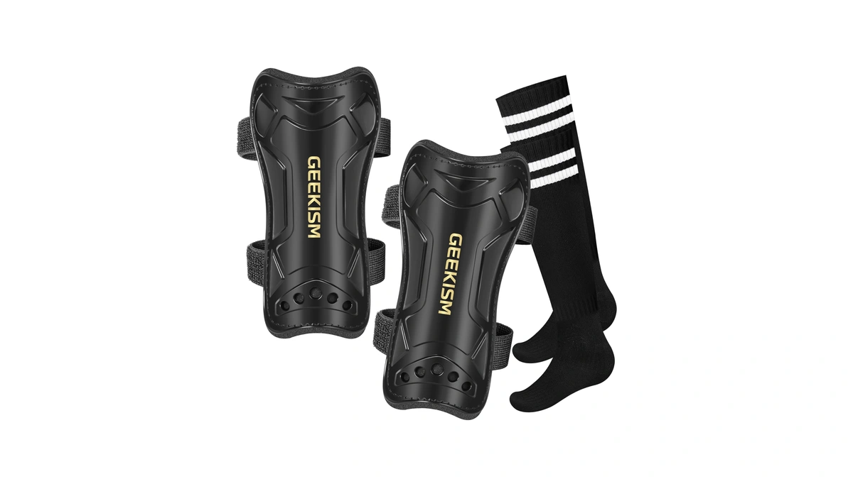 Soccer Shin Guards For Youth Kids Toddler, Upgraded Double Straps