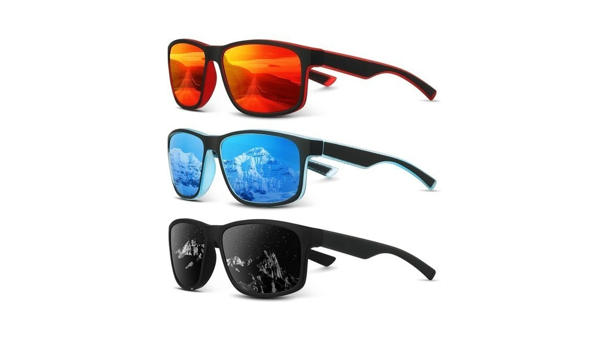 Foliful Square Polarized Sunglasses For Men And Women, Mens Sunglasses