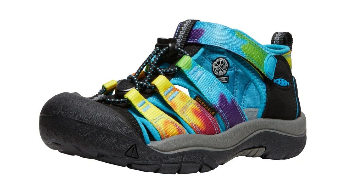 Keen Unisex-child Newport H2 Closed Toe Water Sandals, Rainbow Tie