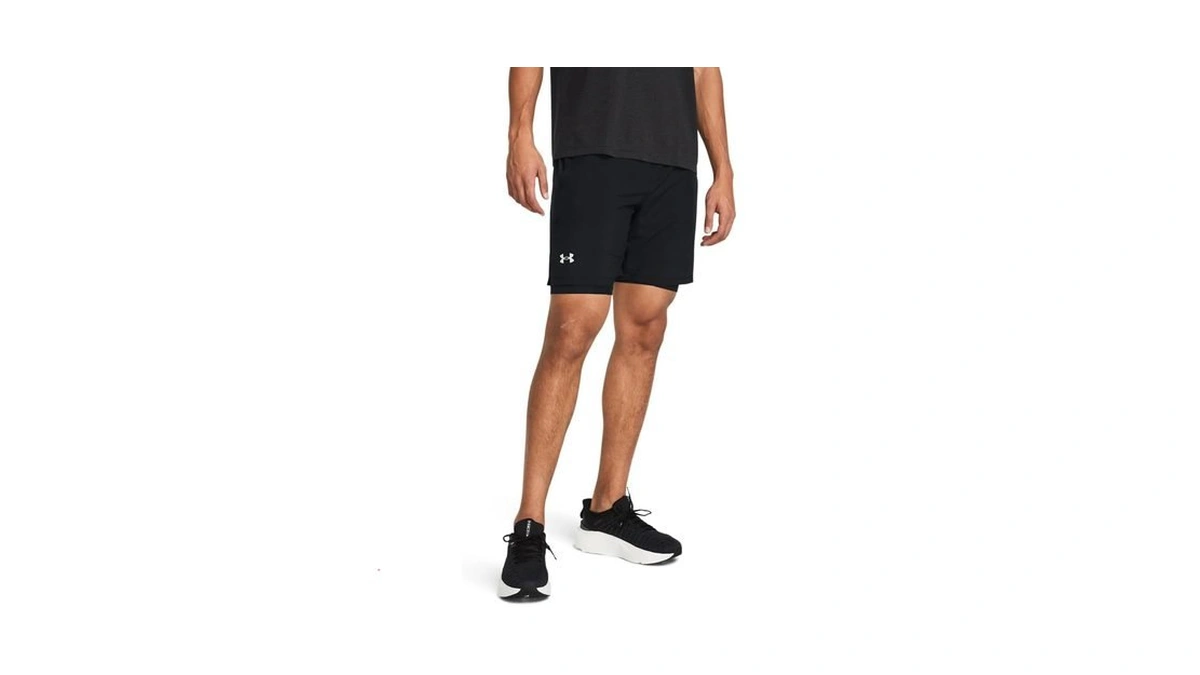 Under Armour Men's Launch Run 7-inch 2-in-1 Shorts, (001) Black/black/reflective,