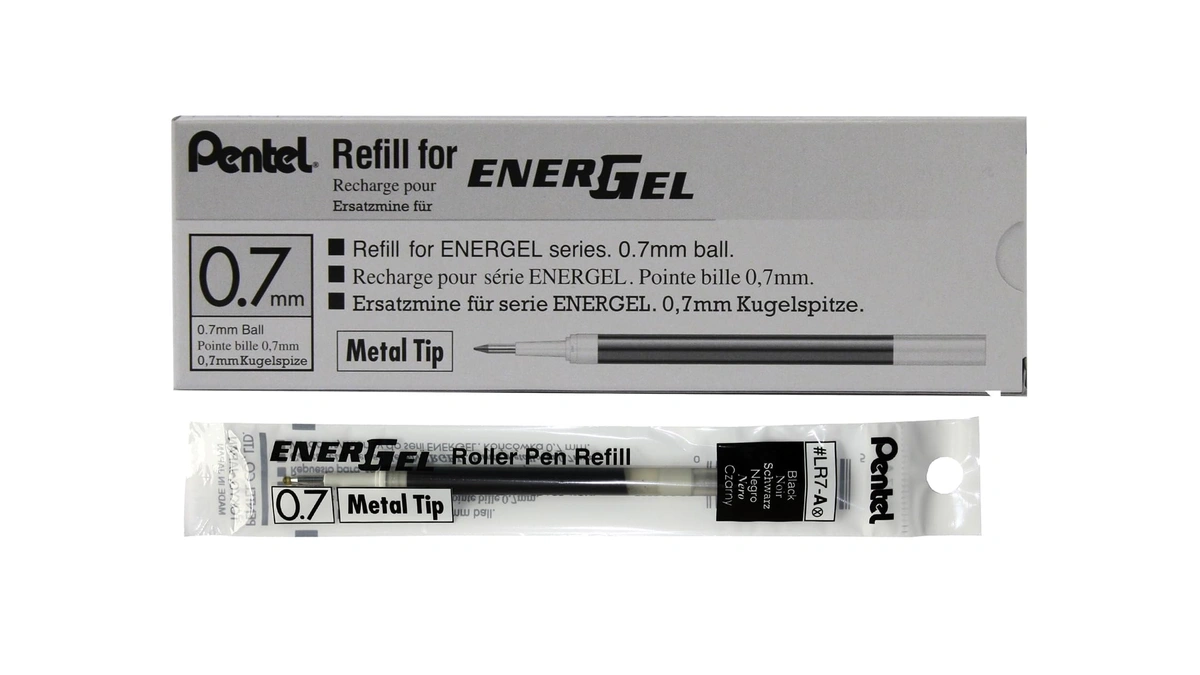 Pentel Refill Ink For Energel Liquid Gel Pen, (0.7mm), Metal