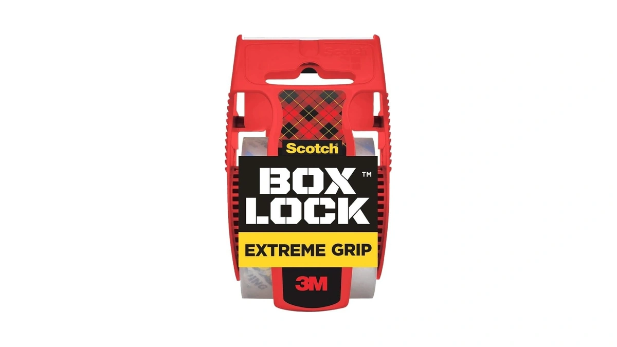 Scotch Box Lock Packing Tape, Clear, 1.88 In X 1000