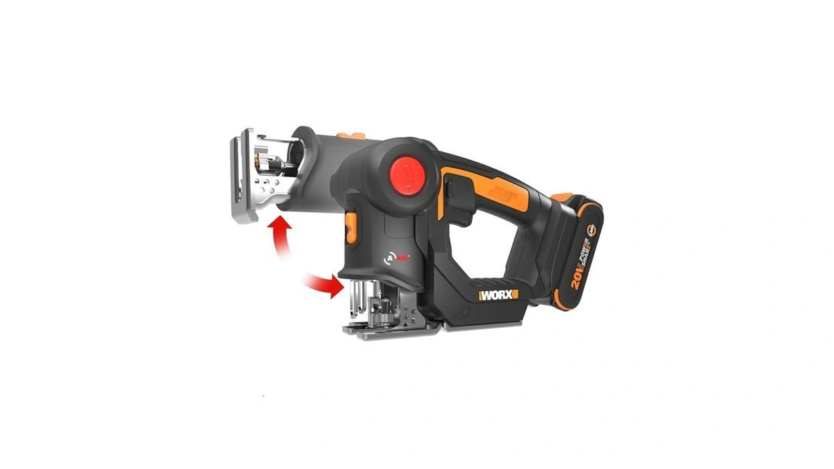 Worx Cordless Reciprocating Saw&jigsaw, 20v ¾" 2-in-1 Saw, ¾" Stroke