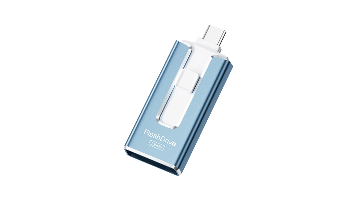 Mfi Certified 256gb Flash Drive For Iphone, 3 In 1